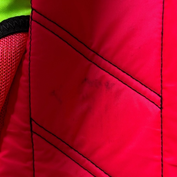 Under Armour Heatgear Back to School Neon Green Pink Backpack - Picture 4 of 5